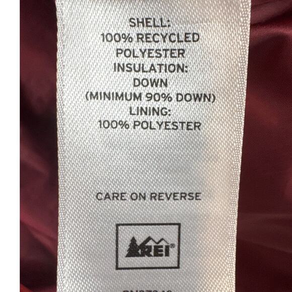 REI Women's Plus Size  Down Puffer Vest Red Orange Size XL Fall Winter Gorpcore - Picture 8 of 9